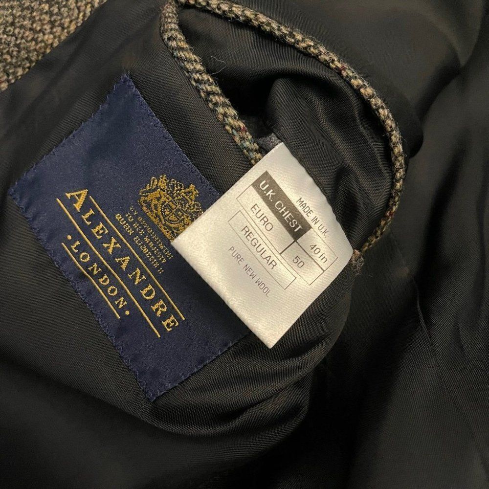 Alexandre London Tweed Wool Jacket Made in England - Picture 11 of 12